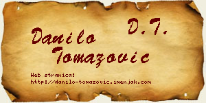 Danilo Tomazović vizit kartica